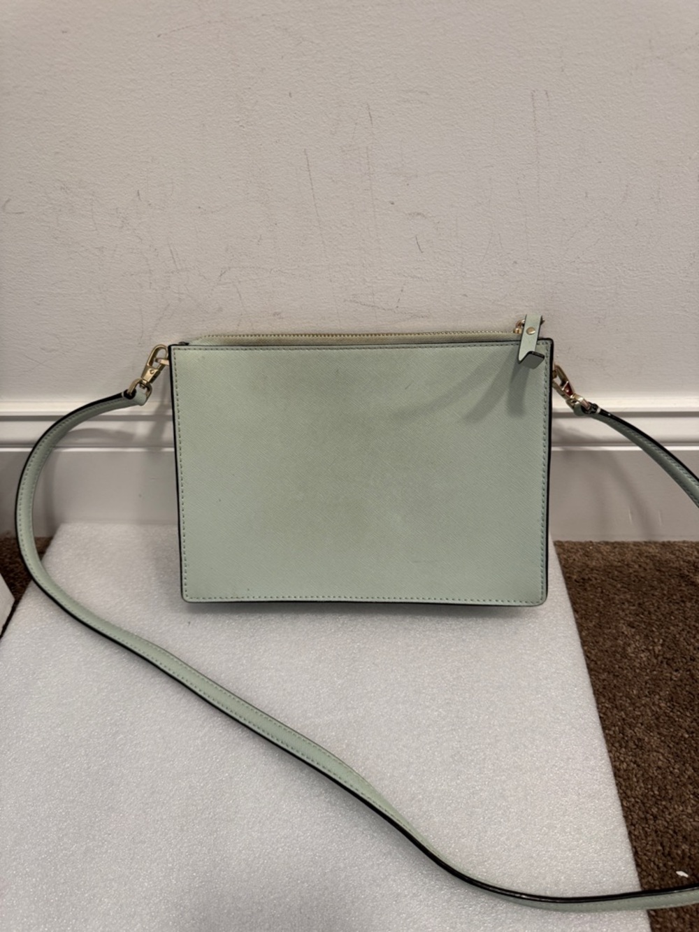 kate spade Mint Saffiano Crossbody Bag - Picture 3 of 8